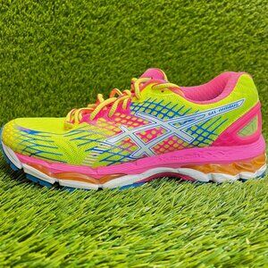 Near Mint Condition RARE ASICS GEL Nimbus 17 Size 8 Yellow Pink Blue 39 Medium
